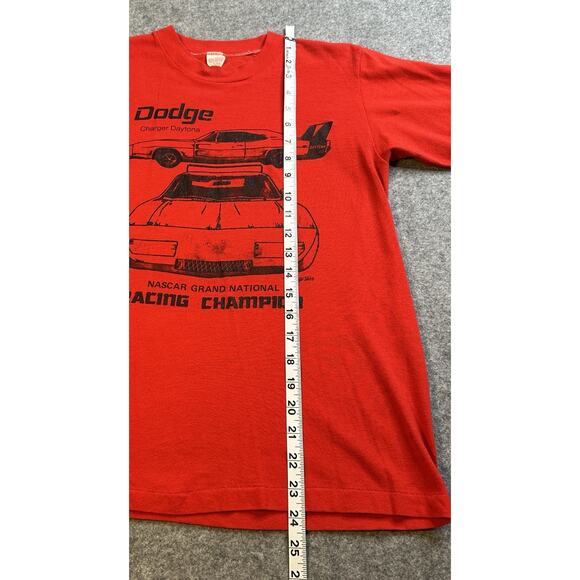 Vintage Dodge Charger Daytona Red T-Shirt SZ S/M Red Single Stitch *Small Spots* - Picture 4 of 14